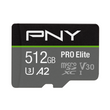 PNY PRO ELITE MICRO SDXC 512GB + ADAPTER CLASS 10 UHS-I U3 A2 V30 100/90 MB/s
