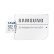 SAMSUNG EVO PLUS (2021) MICRO SDXC 512GB + ADAPTER CLASS 10 UHS-I U3 A2 V30 (130 MB/s ADATÁTVITELI SEBESSÉG)