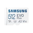 SAMSUNG EVO PLUS (2021) MICRO SDXC 512GB + ADAPTER CLASS 10 UHS-I U3 A2 V30 (130 MB/s ADATÁTVITELI SEBESSÉG)