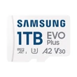 SAMSUNG EVO PLUS (2024) MICRO SDXC 1TB + ADAPTER CLASS 10 UHS-I U3 A2 V30 (160 MB/s ADATÁTVITELI SEBESSÉG)
