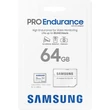 SAMSUNG PRO ENDURANCE MICRO SDXC 64GB + ADAPTER CLASS 10 UHS-I U1 V10 100/30 MB/s