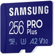 SAMSUNG PRO PLUS (2021) MICRO SDXC 256GB CLASS 10 UHS-I U3 A2 V30 160/120 MB/s + USB 3.0 MEMÓRIAKÁRTYA OLVASÓ