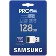SAMSUNG PRO PLUS (2023) MICRO SDXC 128GB CLASS 10 UHS-I U3 A2 V30 180/130 MB/s + USB 3.0 MEMÓRIAKÁRTYA OLVASÓ