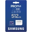 SAMSUNG PRO PLUS (2023) MICRO SDXC 512GB + ADAPTER CLASS 10 UHS-I U3 A2 V30 180/130 MB/s