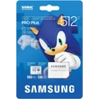 SAMSUNG PRO PLUS SONIC THE HEDGEHOG SERIES MICRO SDXC 512GB + ADAPTER CLASS 10 UHS-I U3 A2 V30 180/130 MB/s