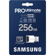 SAMSUNG PRO ULTIMATE (2023) MICRO SDXC 256GB CLASS 10 UHS-I U3 A2 V30 200/130 MB/s + USB 3.0 MEMÓRIAKÁRTYA OLVASÓ