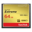 SANDISK COMPACT FLASH EXTREME UDMA7 MEMÓRIAKÁRTYA 120MB/s 64GB