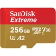 SANDISK EXTREME MOBILE MICRO SDXC 256GB + ADAPTER CLASS 10 UHS-I U3 A2 V30 160/90 MB/s