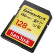 SANDISK EXTREME PLUS SDXC 128GB CLASS 10 UHS-I U3 V30 150/70 MB/s