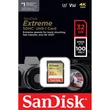 SANDISK EXTREME SDHC 32GB CLASS 10 UHS-I U3 V30 100/60 MB/s