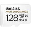 SANDISK HIGH ENDURANCE MICRO SDXC 128GB + ADAPTER CLASS 10 UHS-I U3 V30 100/40 MB/s