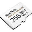 SANDISK HIGH ENDURANCE MICRO SDXC 256GB + ADAPTER CLASS 10 UHS-I U3 V30 100/40 MB/s