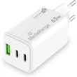 MEDIARANGE HÁLÓZATI TÖLTŐ 2xUSB-C/1xUSB-A PD 3.0 QC 3.0 65W FEHÉR