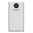 ADATA P20000QCD POWERBANK 20.000 mAh 18W QC 3.0/PD 3.0 FEHÉR