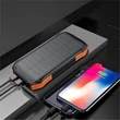 VIKING S12W SOLAR POWERBANK 12.000 mAh QI VEZETÉK NÉLKÜLI GYORSTÖLTÉSSEL FEKETE/NARANCSSÁRGA