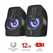 TRUST GEMI RGB USB 2.0 SZTEREÓ HANGSZÓRÓ 12W FEKETE