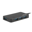 NATEC NHU-1343 USB-C HUB 4 PORT FEKETE