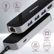 AXAGON HMC-6GL USB-C 3.2 GEN 1 SUPERSPEED 6in1 USB HUB GIGABIT LAN-PD 3.0 100W