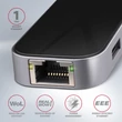 AXAGON HMC-6GL USB-C 3.2 GEN 1 SUPERSPEED 6in1 USB HUB GIGABIT LAN-PD 3.0 100W
