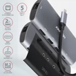 AXAGON HMC-6M2 USB-C 3.2 GEN 1 SUPERSPEED 6in1 USB HUB SATA M.2-GIGABIT LAN-PD 3.0 100W