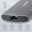 AXAGON HMC-6M2 USB-C 3.2 GEN 1 SUPERSPEED 6in1 USB HUB SATA M.2-GIGABIT LAN-PD 3.0 100W