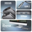 AXAGON HMC-8HLSA USB-C 3.2 GEN 1 SUPERSPEED 9in1 USB HUB GIGABIT LAN-PD 3.0 100W