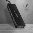 AXAGON HUE-G1A USB 3.2 GEN 1 SLIM HUB 4 PORT