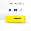 INTEGRAL NEON USB 2.0 PENDRIVE 64GB SÁRGA