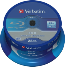 VERBATIM BD-R 25GB 6X DATALIFE CAKE (25)