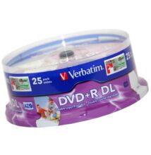 VERBATIM DVD+R 8X DL FULL NYOMTATHATÓ CAKE (25)