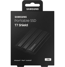 SAMSUNG T7 SHIELD USB-C 3.2 GEN 2 KÜLSŐ SSD MEGHAJTÓ 1TB FEKETE