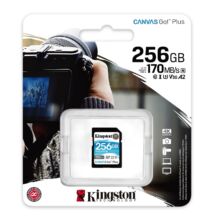 KINGSTON CANVAS GO PLUS SDXC 256GB CLASS 10 UHS-I U3 A2 V30 170/90 MB/s