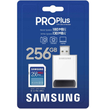 SAMSUNG PRO PLUS (2023) SDXC 256GB CLASS 10 UHS-I U3 V30 180/130 MB/s + USB 3.0 MEMÓRIAKÁRTYA OLVASÓ