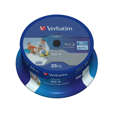 VERBATIM BD-R 25GB 6X DATALIFE NYOMTATHATÓ CAKE (25)