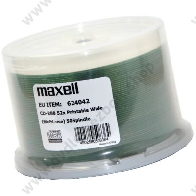 MAXELL CD-R 52X FULL NYOMTATHATÓ NO ID CAKE (50)