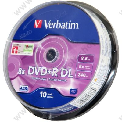 VERBATIM DVD+R 8X DL CAKE (10)