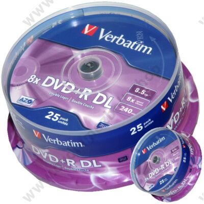 VERBATIM DVD+R 8X DL CAKE (25)