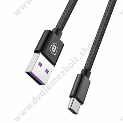 BASEUS CATKC-01 DOUBLE FAST USB/USB-C TÖLTŐ ÉS ADATKÁBEL 5A 1m FEKETE