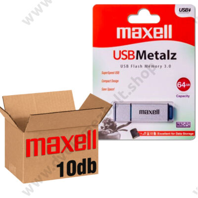 MAXELL USB 3.0 PENDRIVE METALZ 64GB - 10 DB-OS CSOMAG