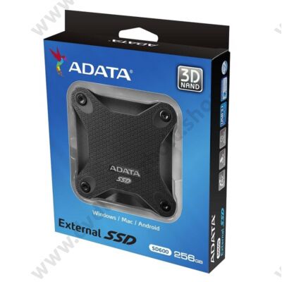 ADATA SD600 2,5 COL USB 3.1 KÜLSŐ SSD MEGHAJTÓ 256GB FEKETE