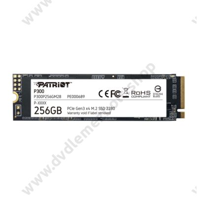PATRIOT P300 M.2 2280 PCIe NVMe SSD MEGHAJTÓ 1700/1100 MB/s 256GB