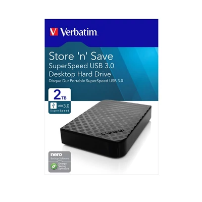 VERBATIM STORE N SAVE 3,5 COL USB 3.0 KÜLSŐ MEREVLEMEZ 2TB