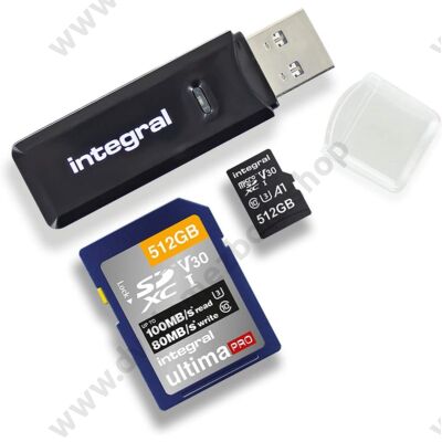 INTEGRAL INCRUSB3.0SDMSDV2 USB 3.0/USB 3.1 MICRO SD/MICRO SDHC/MICRO SDXC SD/SDHC/SDXC MEMÓRIAKÁRTYA OLVASÓ FEKETE