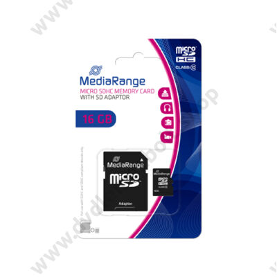 MEDIARANGE MICRO SDHC 16GB + ADAPTER CLASS 10
