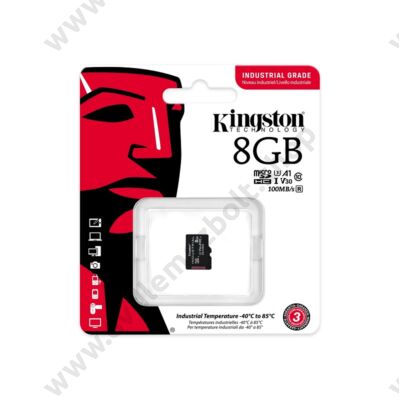 KINGSTON INDUSTRIAL GRADE MICRO SDHC 8GB CLASS 10 UHS-I U3 A1 V30 100/80 MB/s