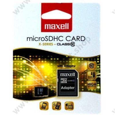 MAXELL MICRO SDHC 4GB + ADAPTER CLASS 10