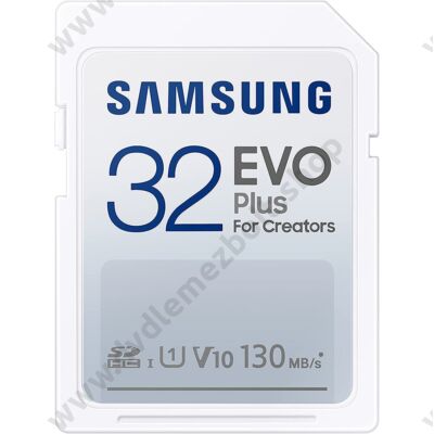 SAMSUNG EVO PLUS (2021) SDHC 32GB CLASS 10 UHS-I U1 V10 130 MB/s ADATÁTVITELI SEBESSÉG