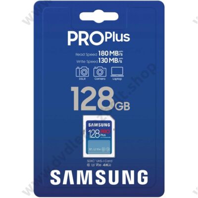 SAMSUNG PRO PLUS (2023) SDXC 128GB CLASS 10 UHS-I U3 V30 180/130 MB/s