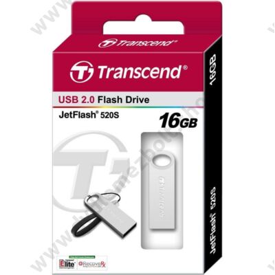 TRANSCEND USB 2.0 PENDRIVE JETFLASH 520S 16GB EZÜST