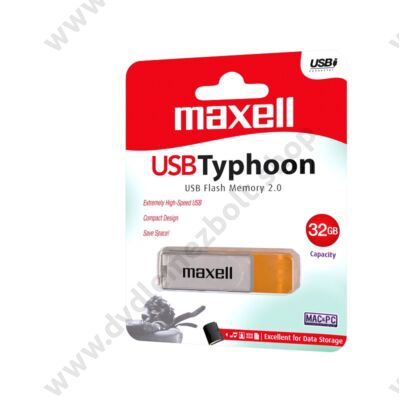 MAXELL USB 2.0 PENDRIVE TYPHOON 32GB FEHÉR/NARANCSSÁRGA